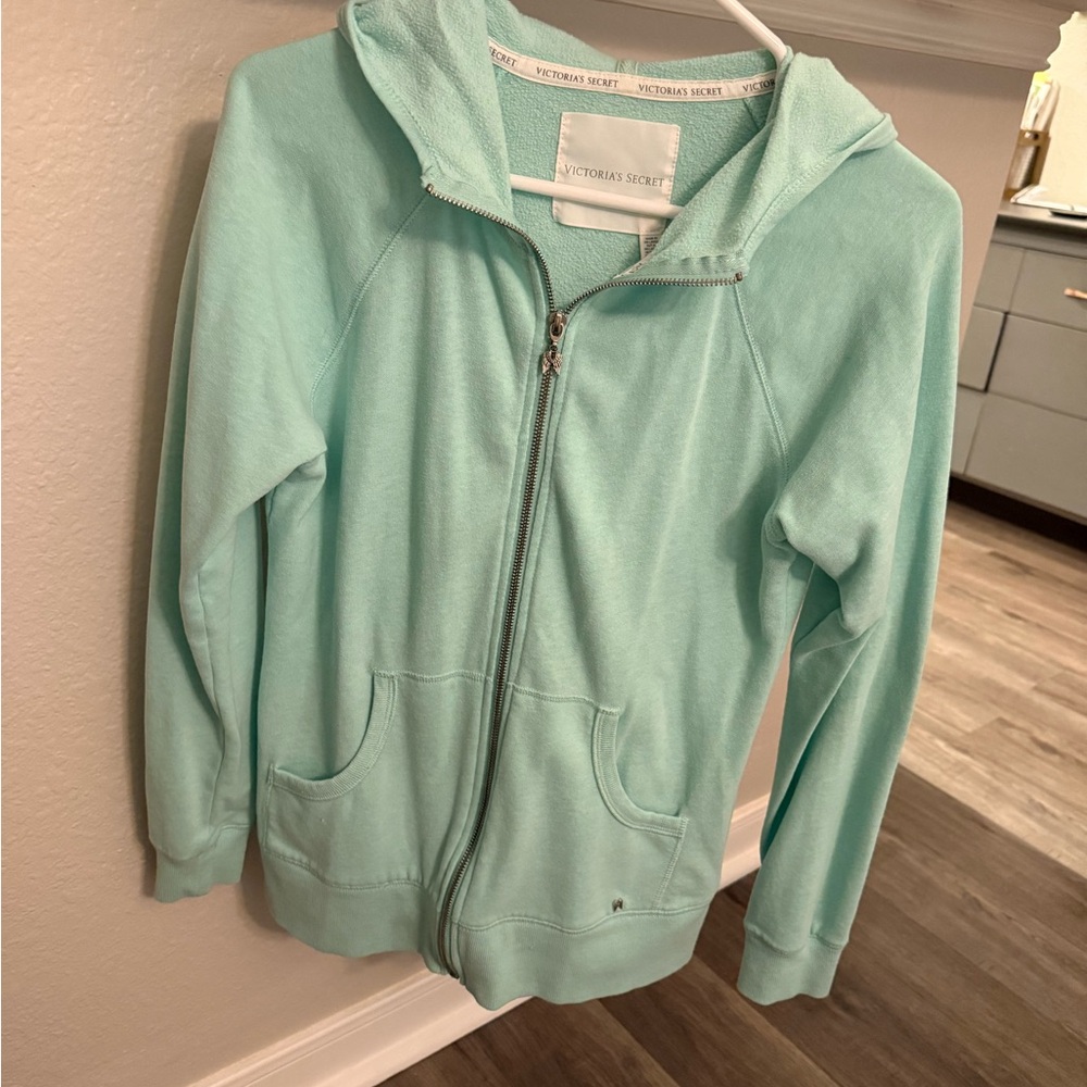 Victoria's Secret Mint Green Zip-Up Jacket - Picture 3 of 4